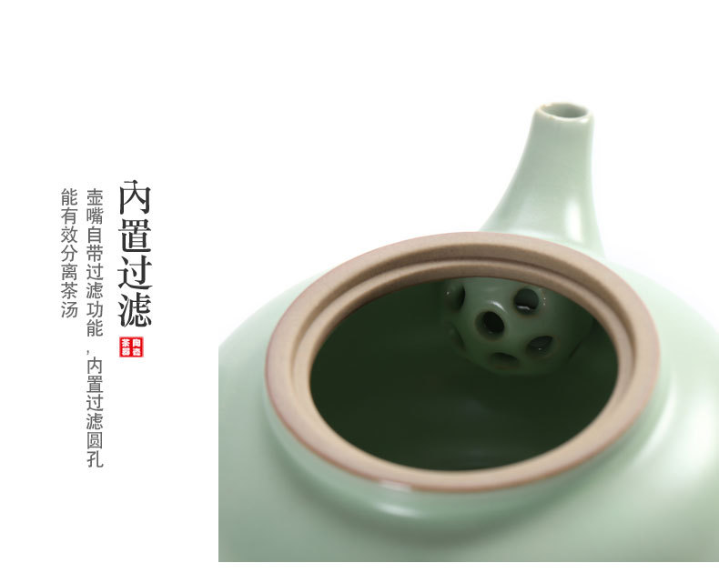 汝窑茶壶陶瓷汝窑茶具小茶壶- 上鼎文泰