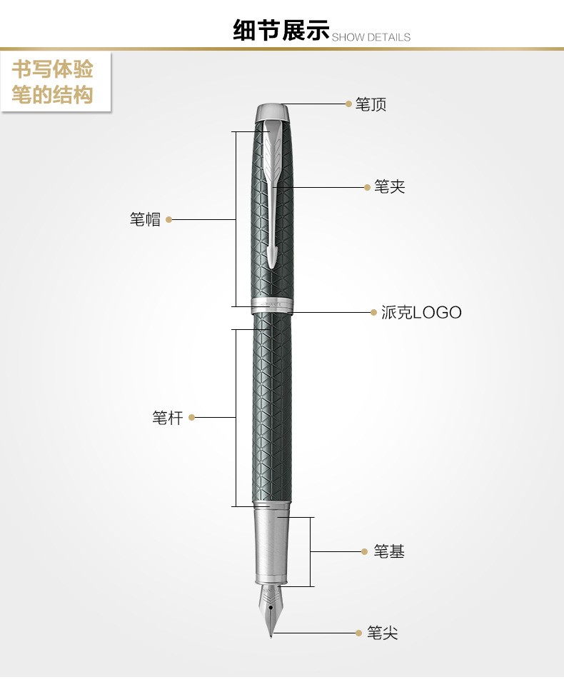 关于派克的绿野仙踪商务墨水笔细节展示