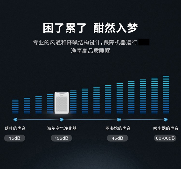 海尔按键式家用空气净化器产品