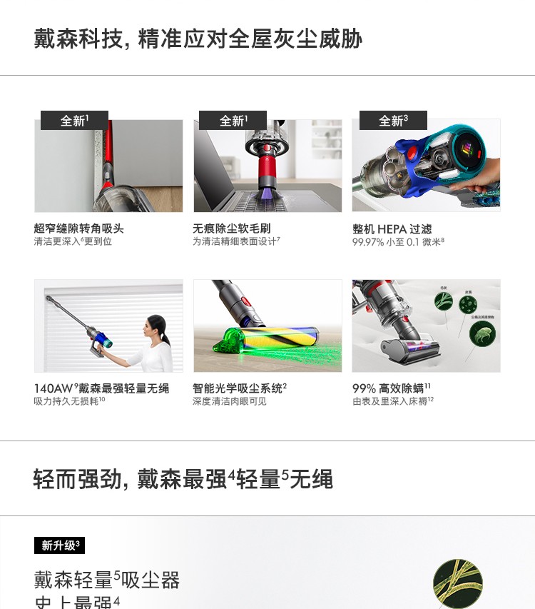 戴森轻量家用时尚吸尘器