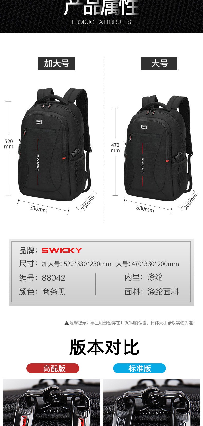 SWICKY旅行出差时尚差旅背包礼品