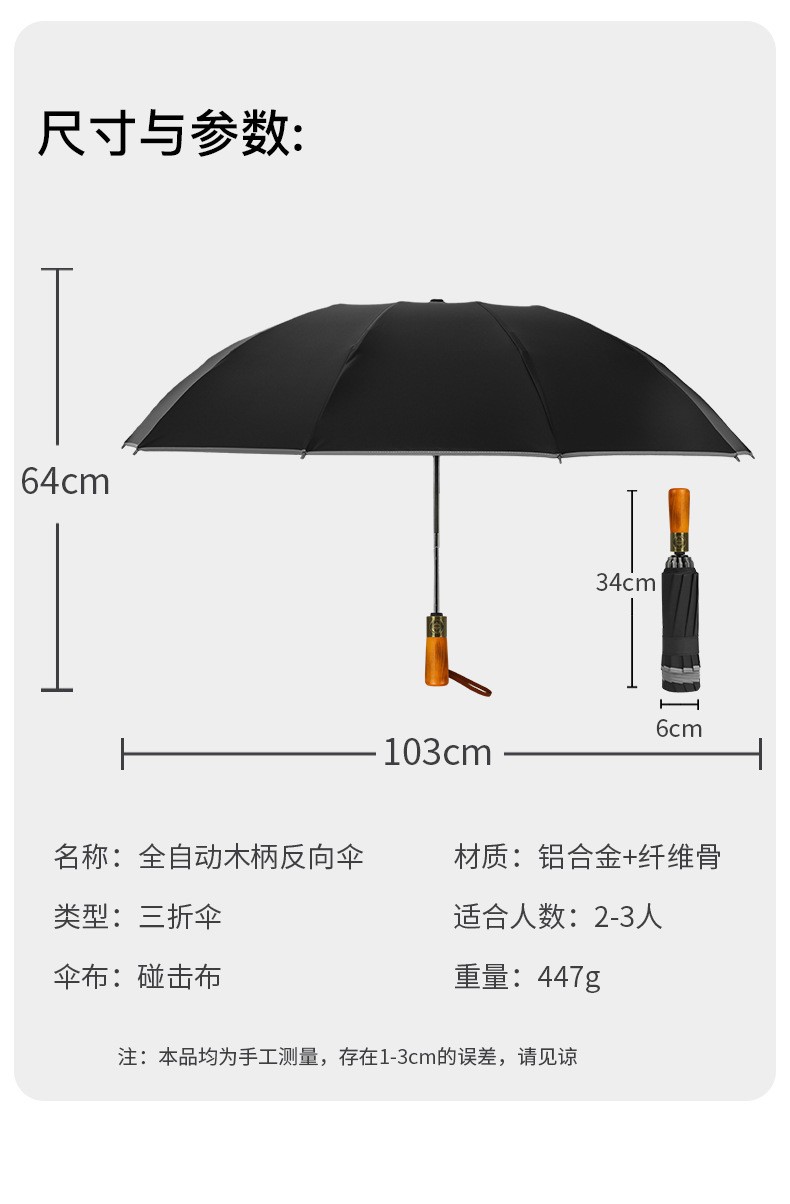 旭晴中性时尚黑胶折叠伞怎么样