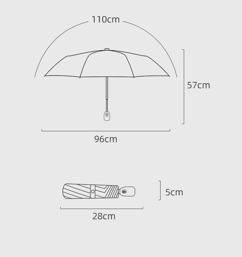 旭晴现代简约风格三折伞产品